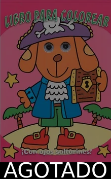 LIBRO PARA COLOREAR PERRO CON OJOS SALTARINES